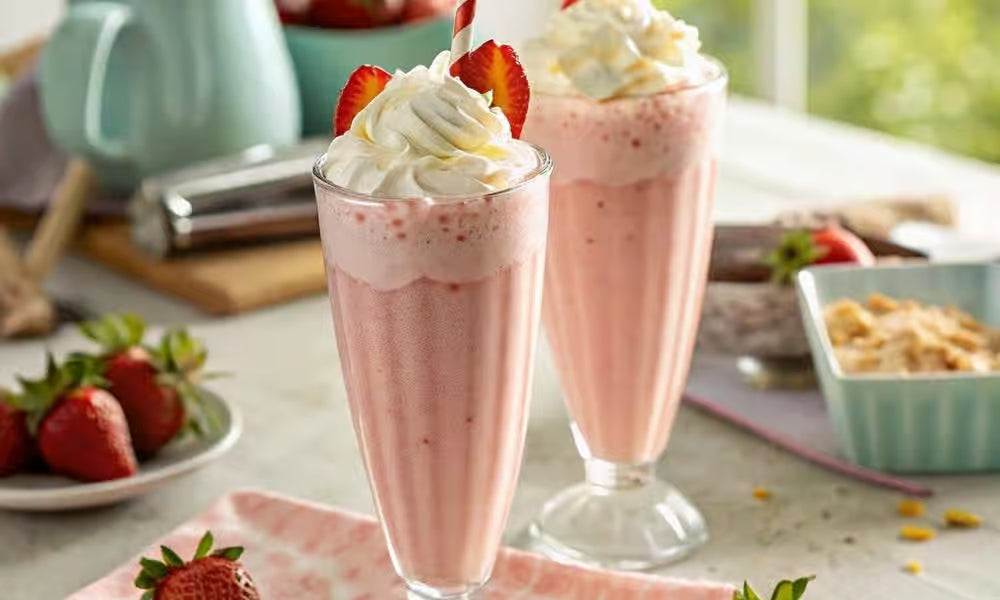 Strawberry icecream shake