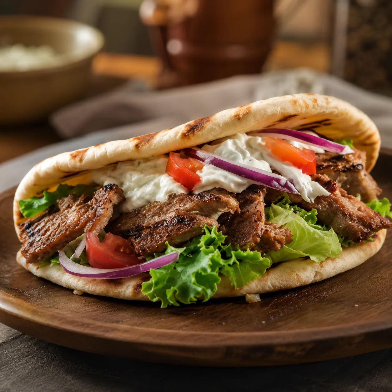 Authentic gyro sandwich
