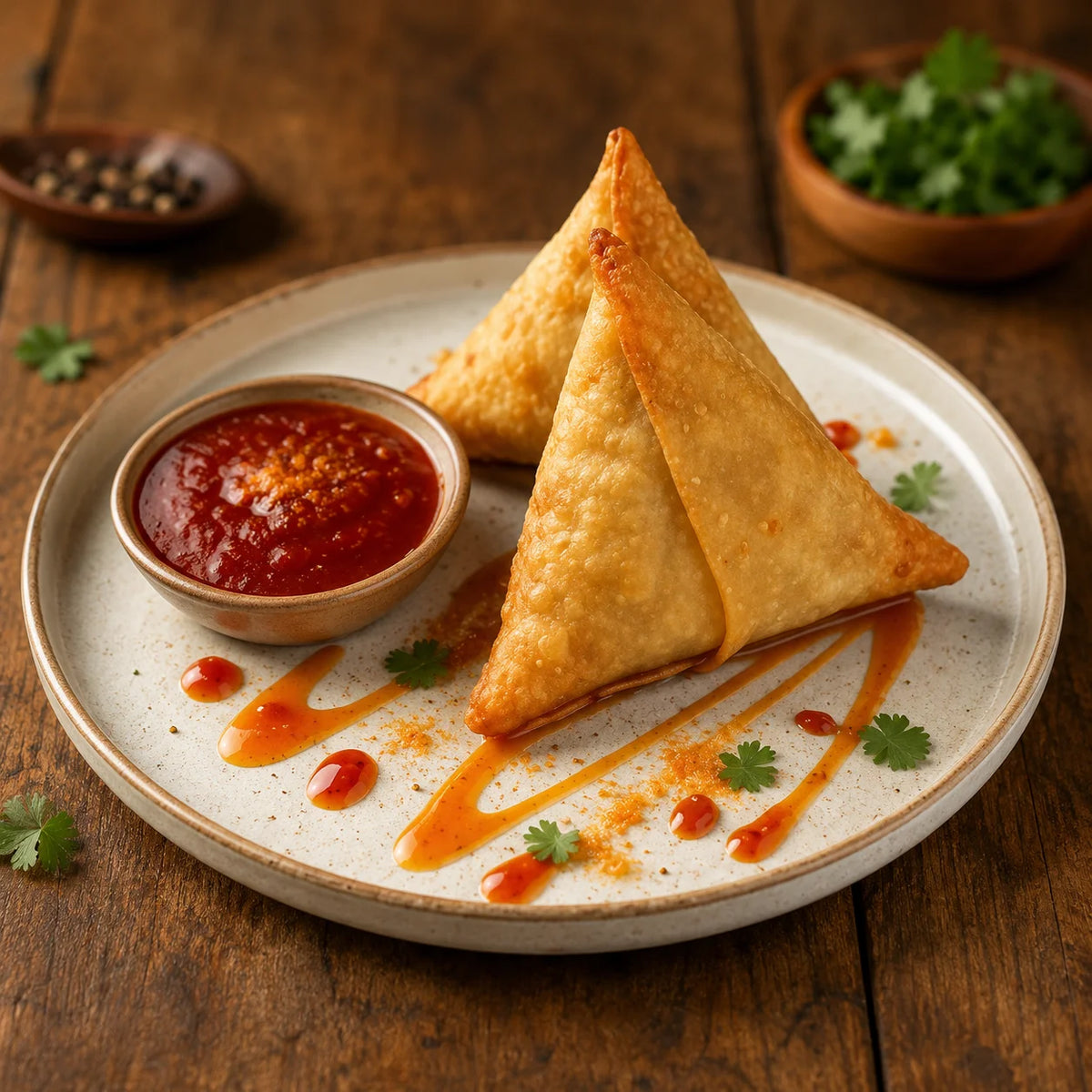 Authentic halal samosa
