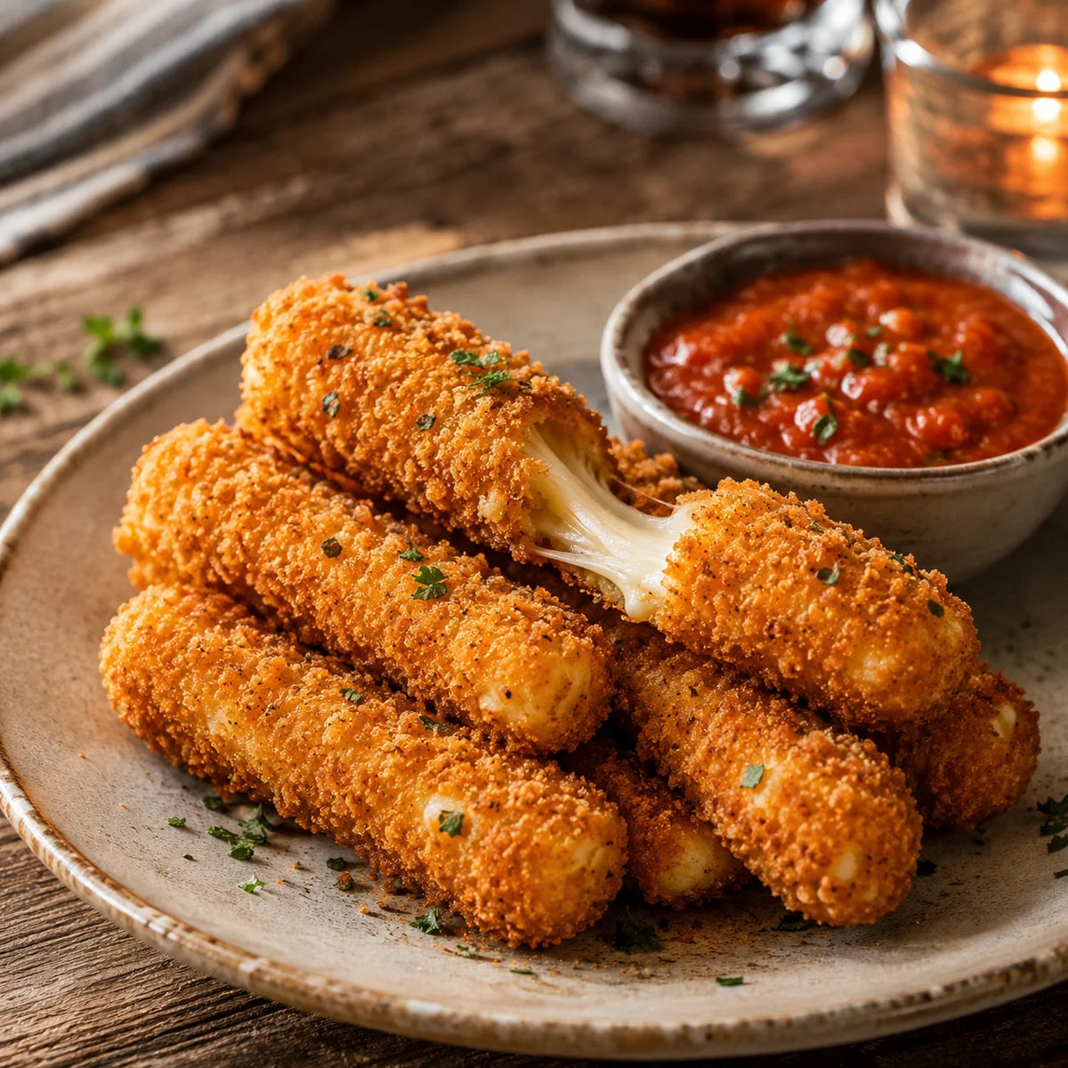Cheesy snack sticks
