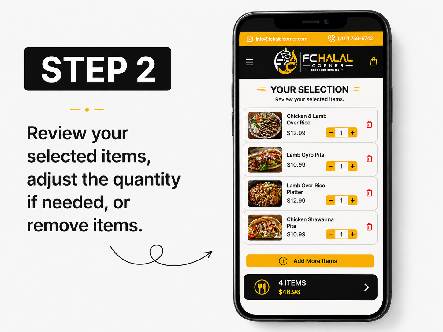 Choose Your Meals or Meal Plan
