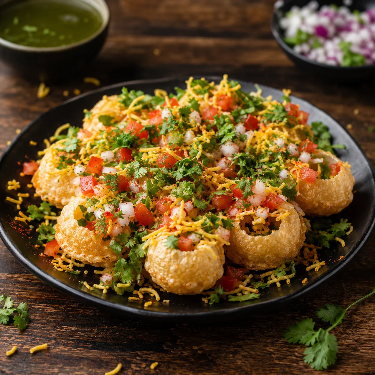 Crispy gol gappay snack
