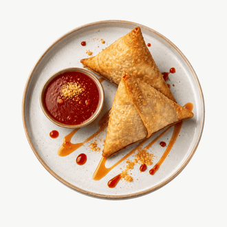 Crispy halal samosa
