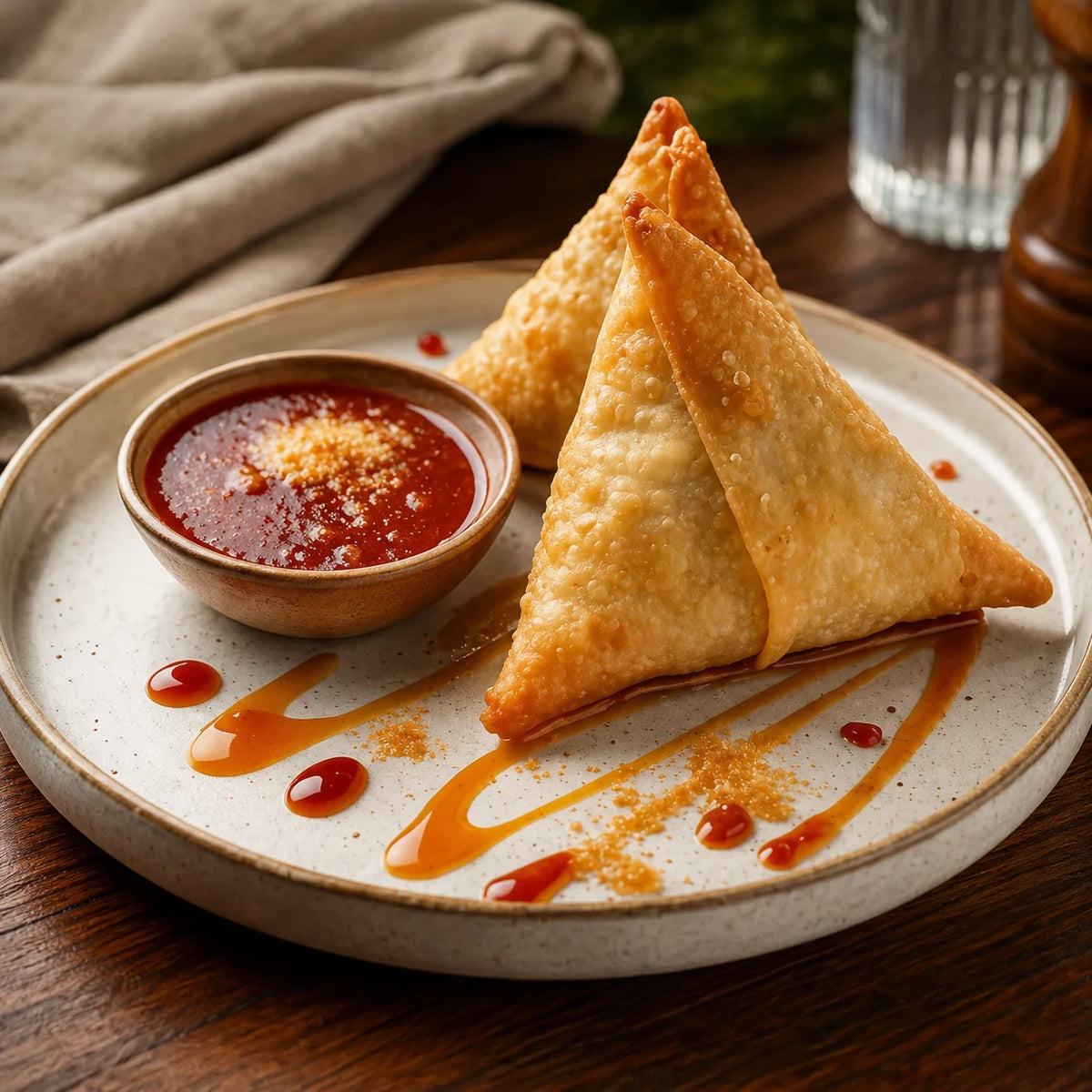 Crispy halal samosa
