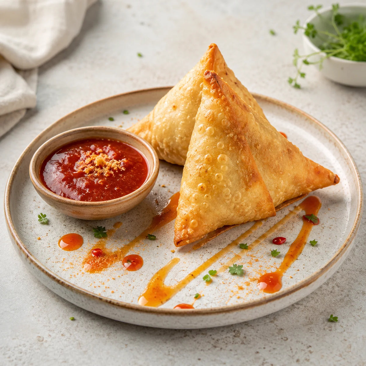 Delicious samosa snack
