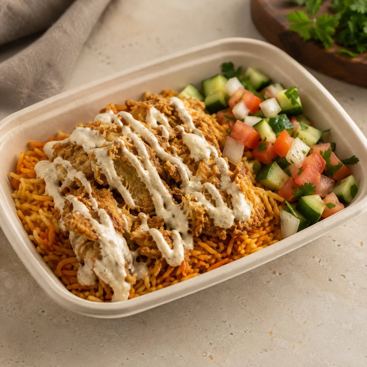 Flavorful chicken bowl
