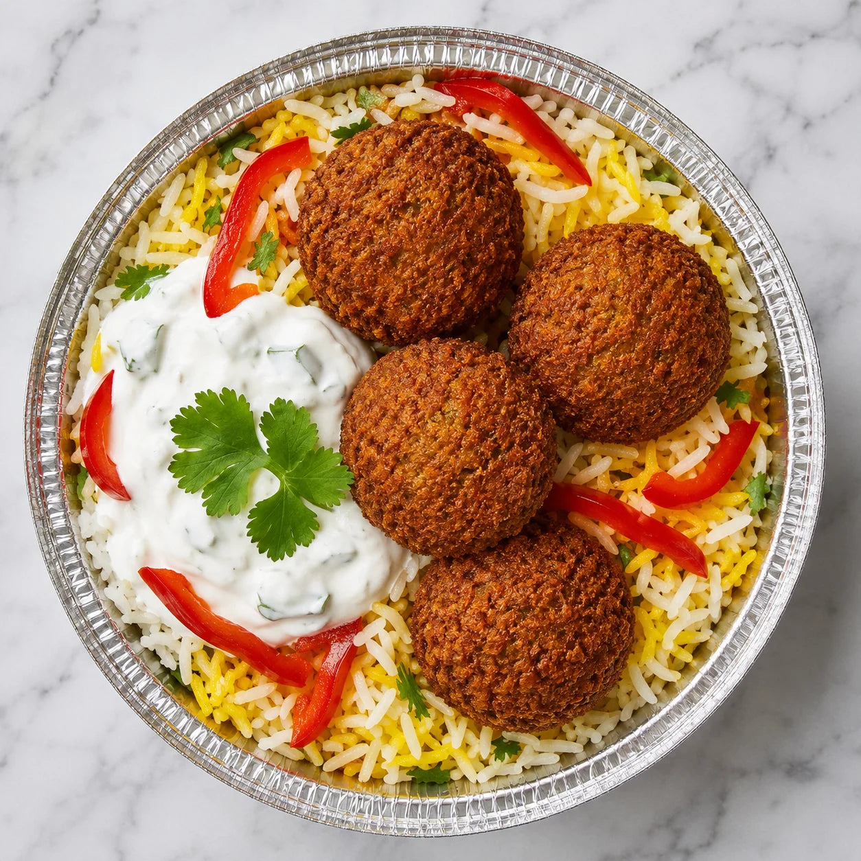 Flavorful falafel bowl
