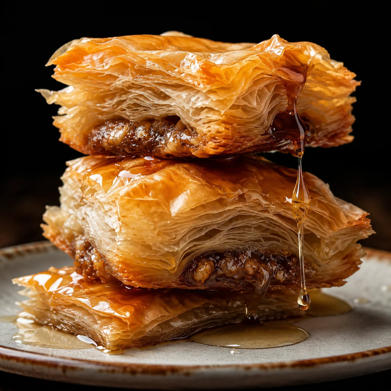 Fresh baklava dessert
