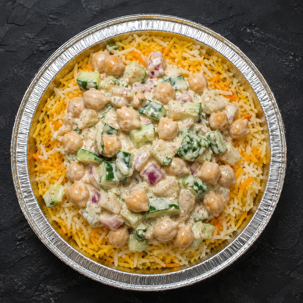 Fresh chana chaat rice
