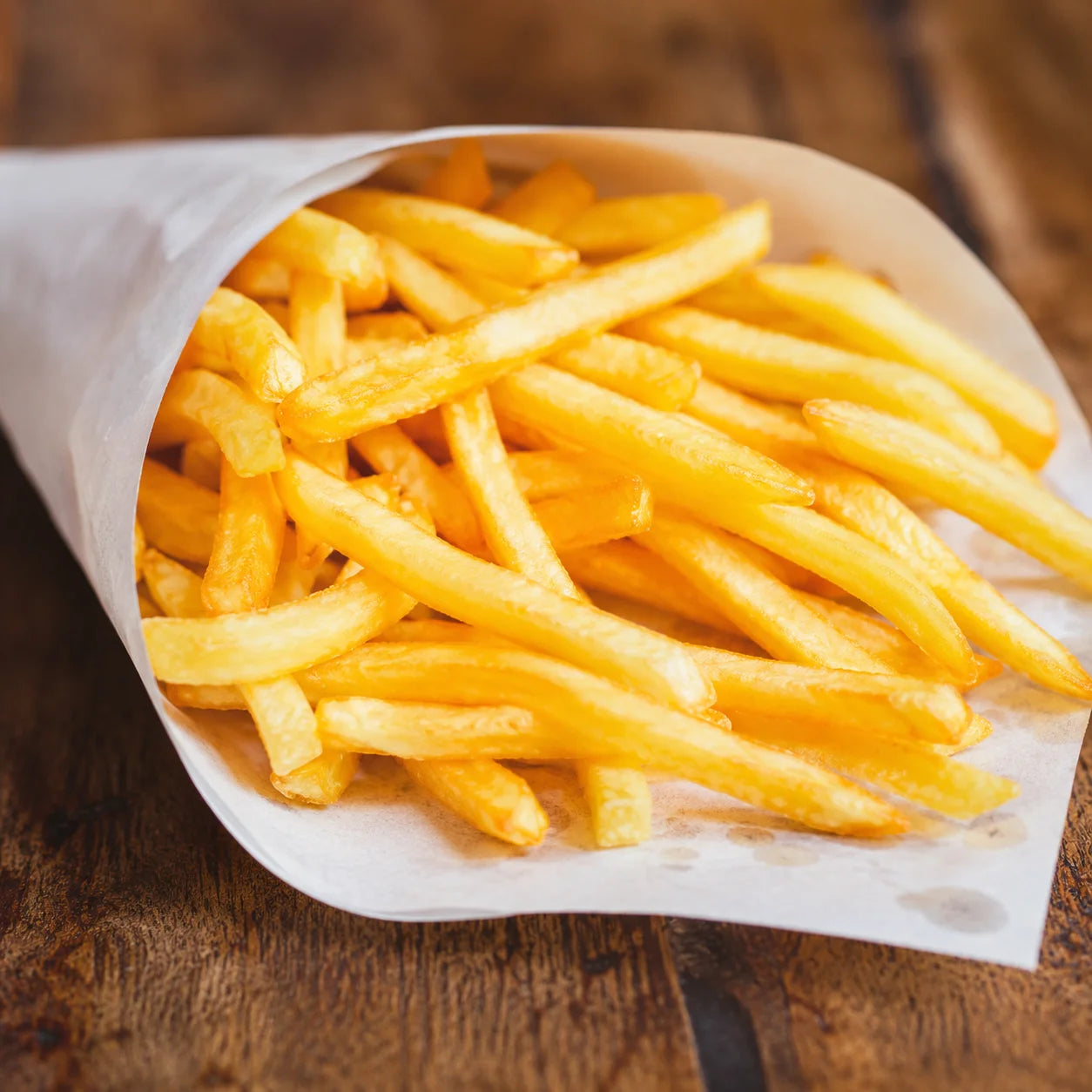 Fresh golden fries

