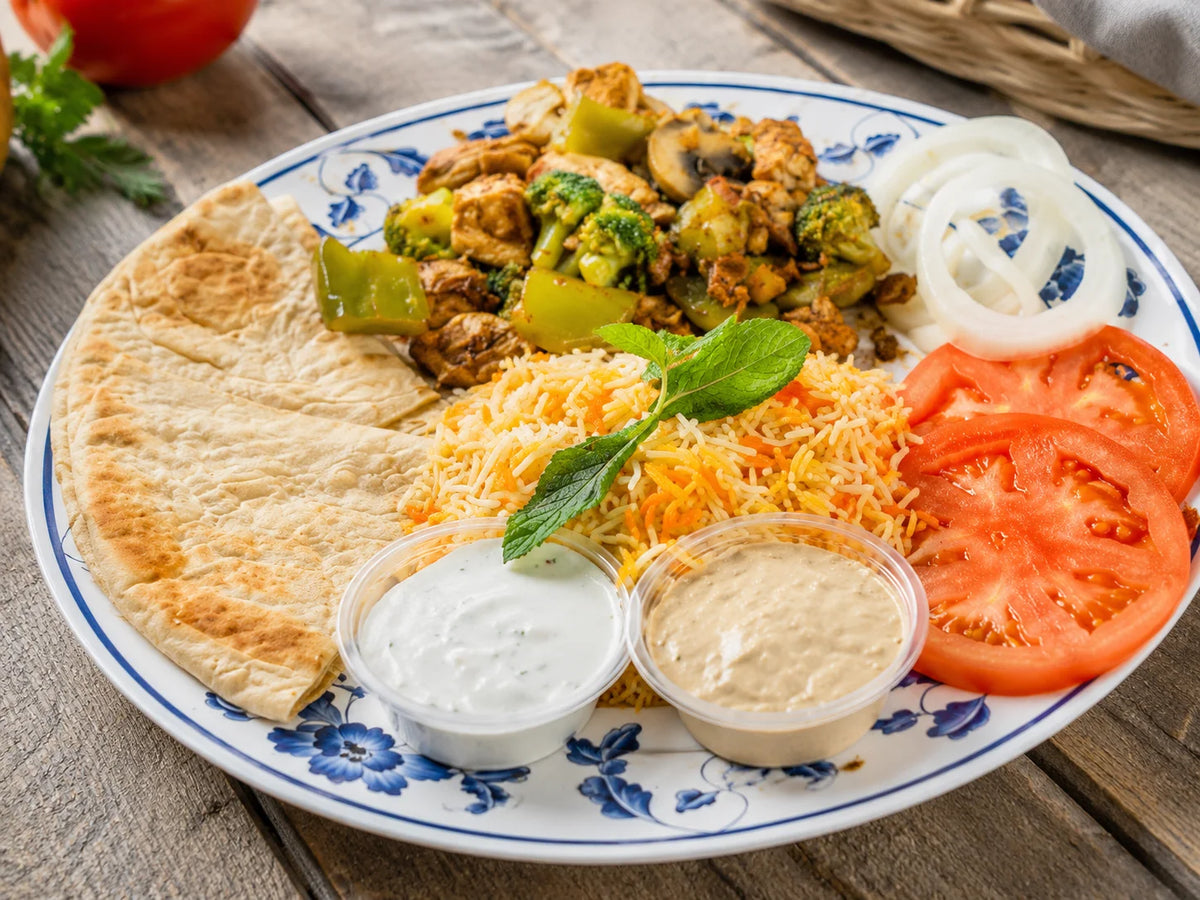 Fresh halal gyro platter
