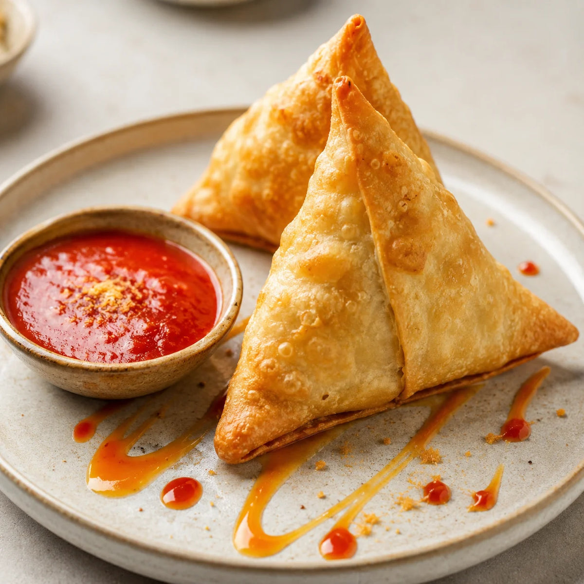 Fresh halal samosa
