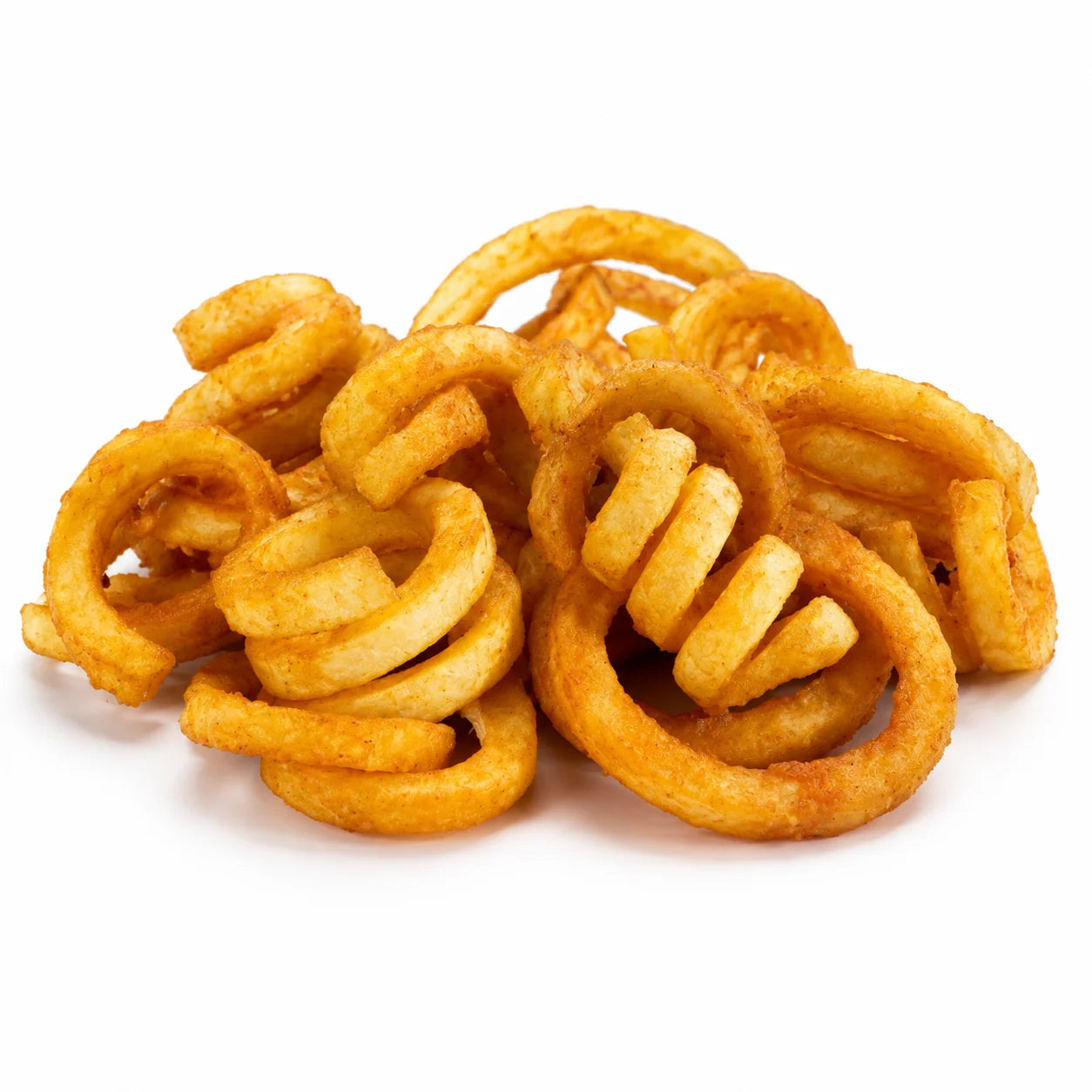 Golden curly fries.

