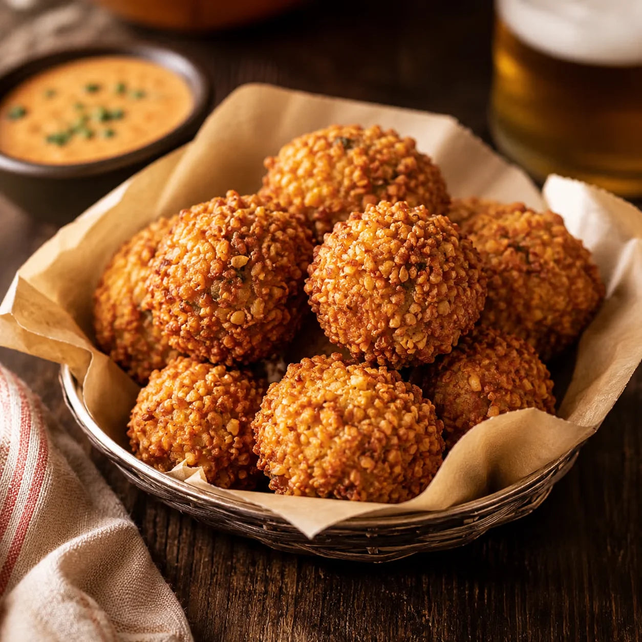 Golden falafel bites
