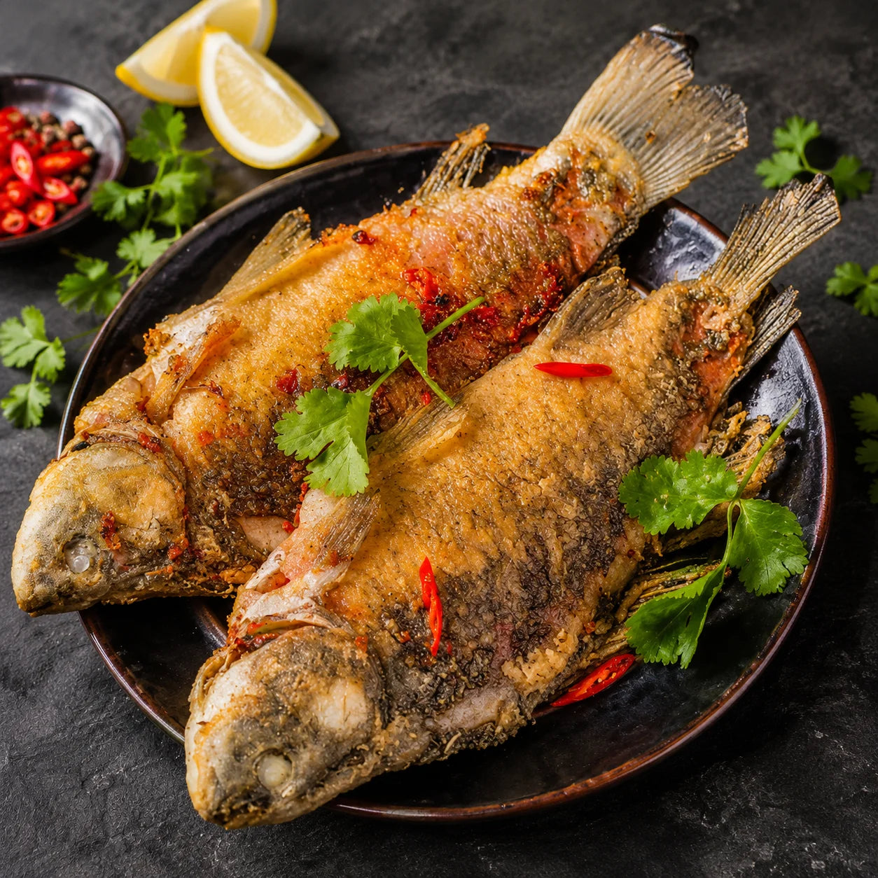 Golden fried fish
