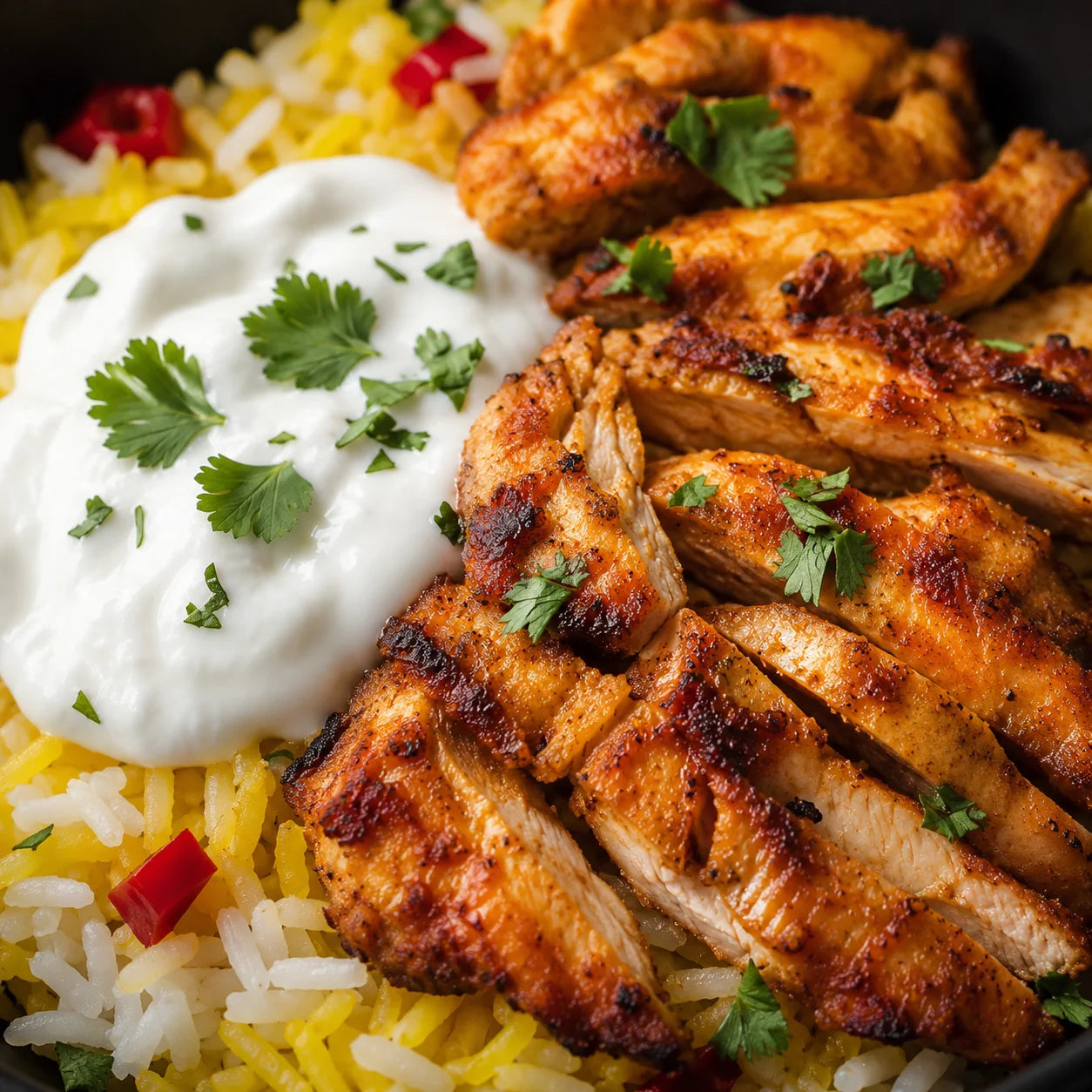 Grilled chicken rice bowl
