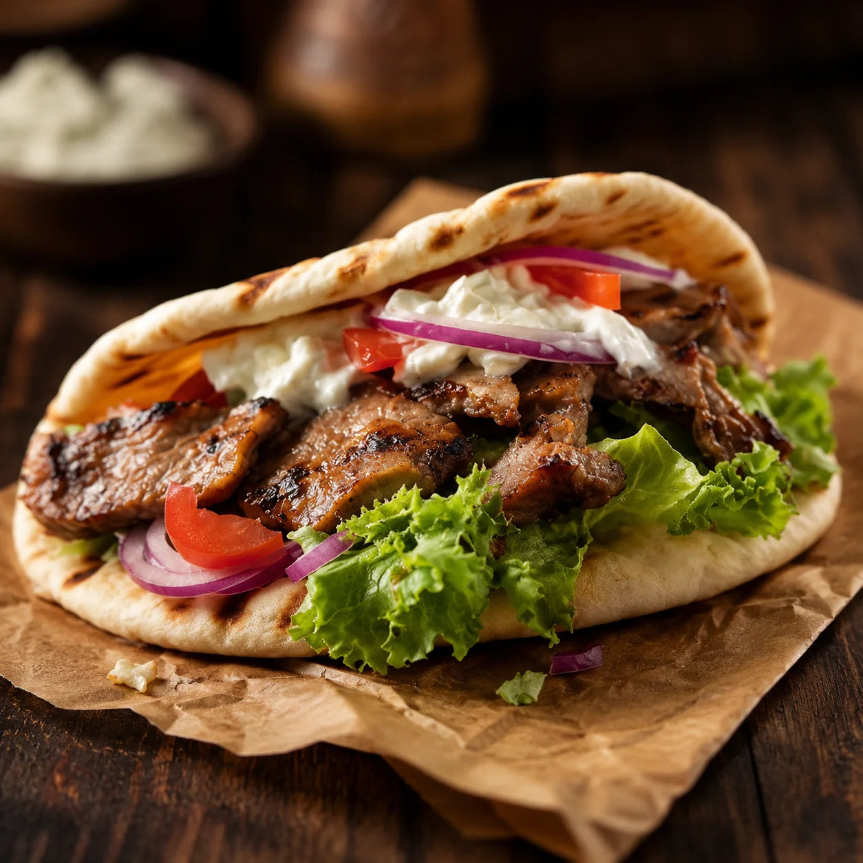 Grilled gyro wrap

