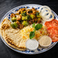 Grilled vegetables chicken plate
