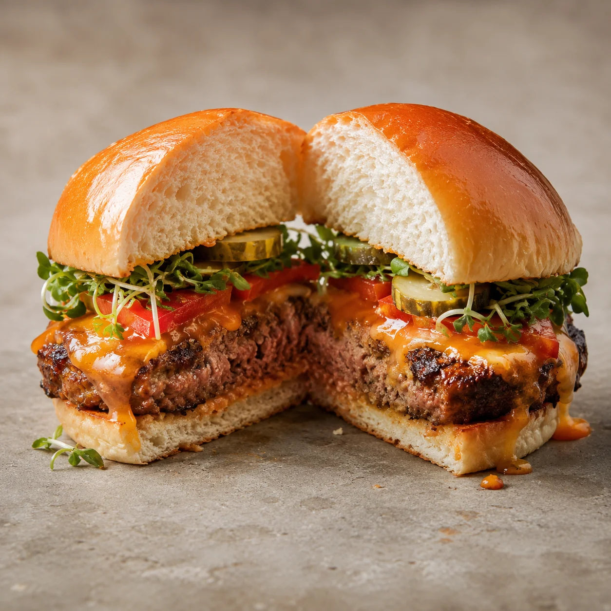 Halal burger sandwich
