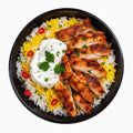 Halal chicken rice bowl

