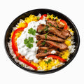Halal gyro rice bowl
