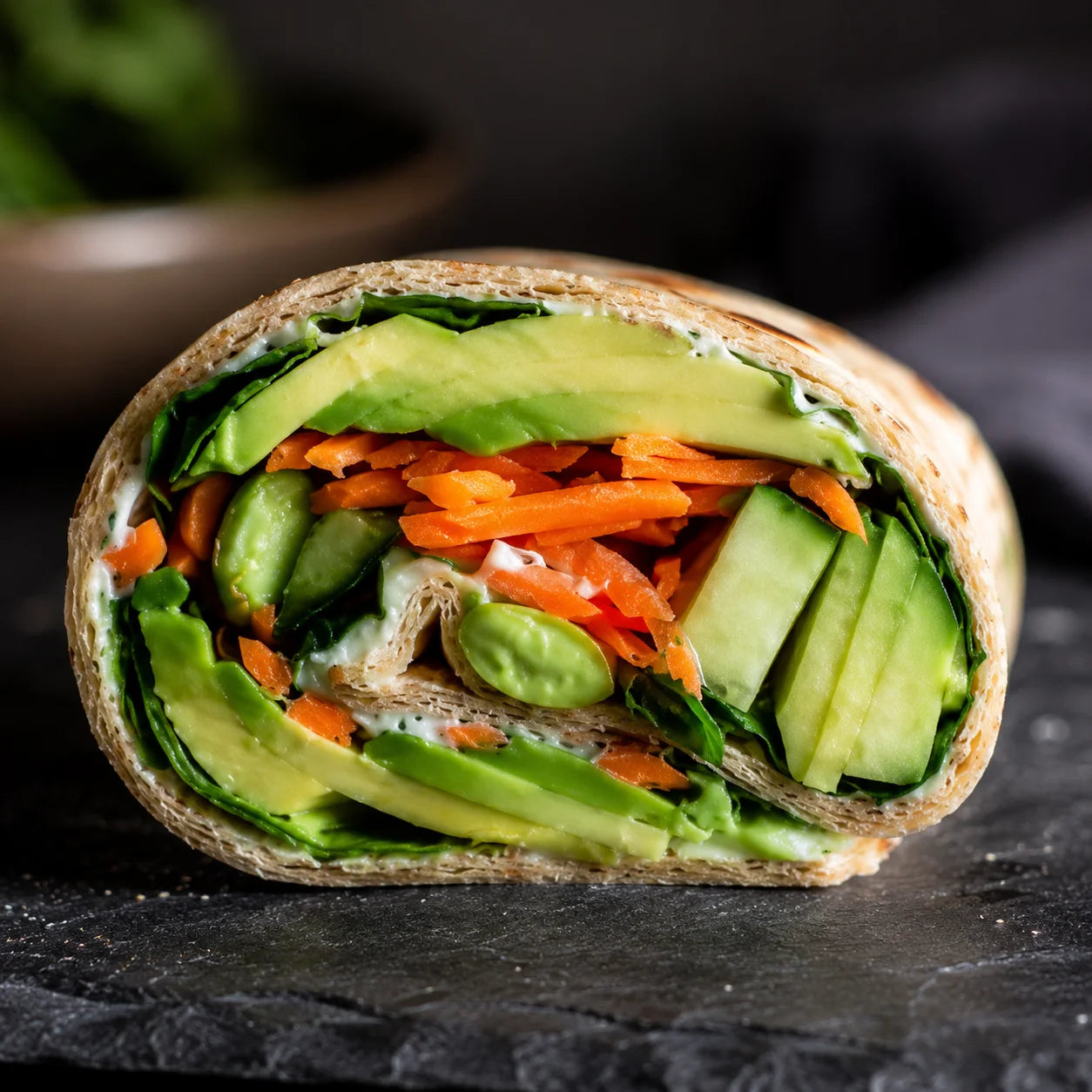 Healthy vegetable wrap