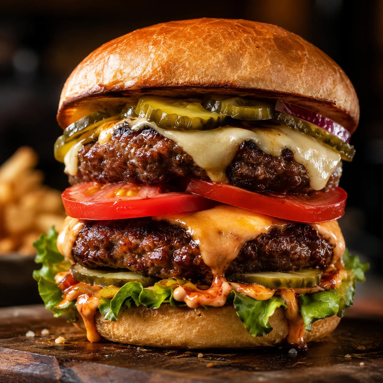 Loaded cheese burger
