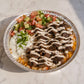 Loaded gyro rice bowl.
