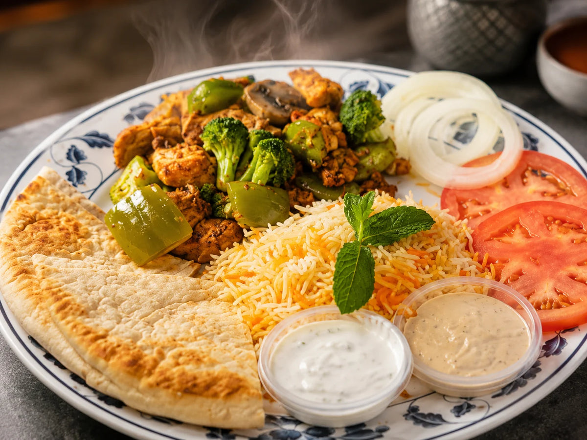 Protein gyro halal meal
