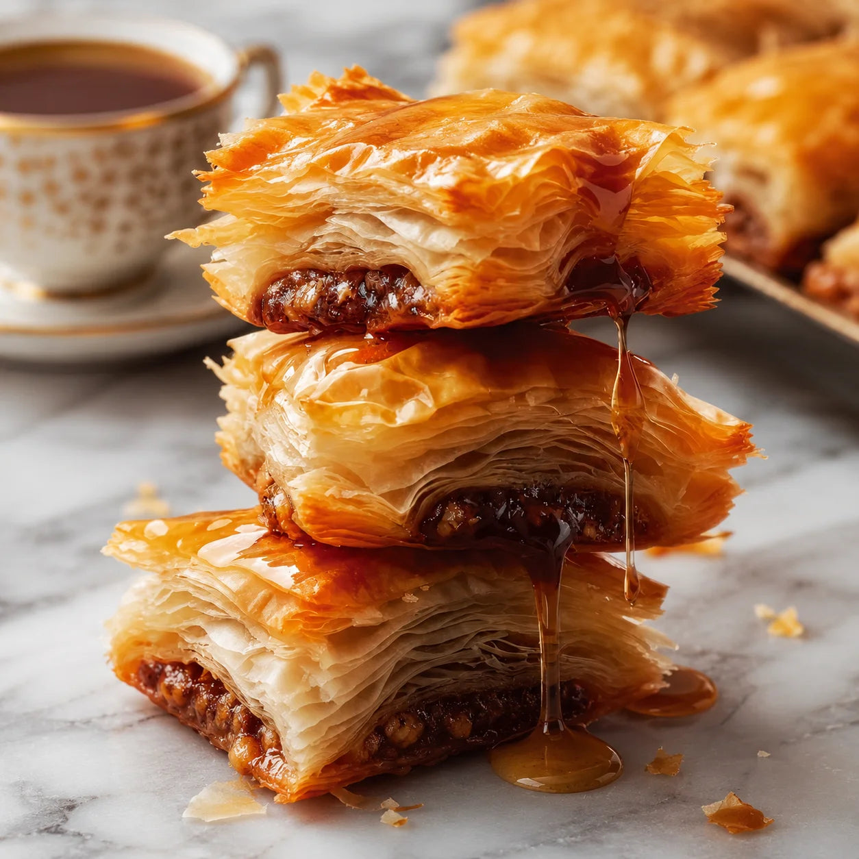 Traditional baklava pastry
