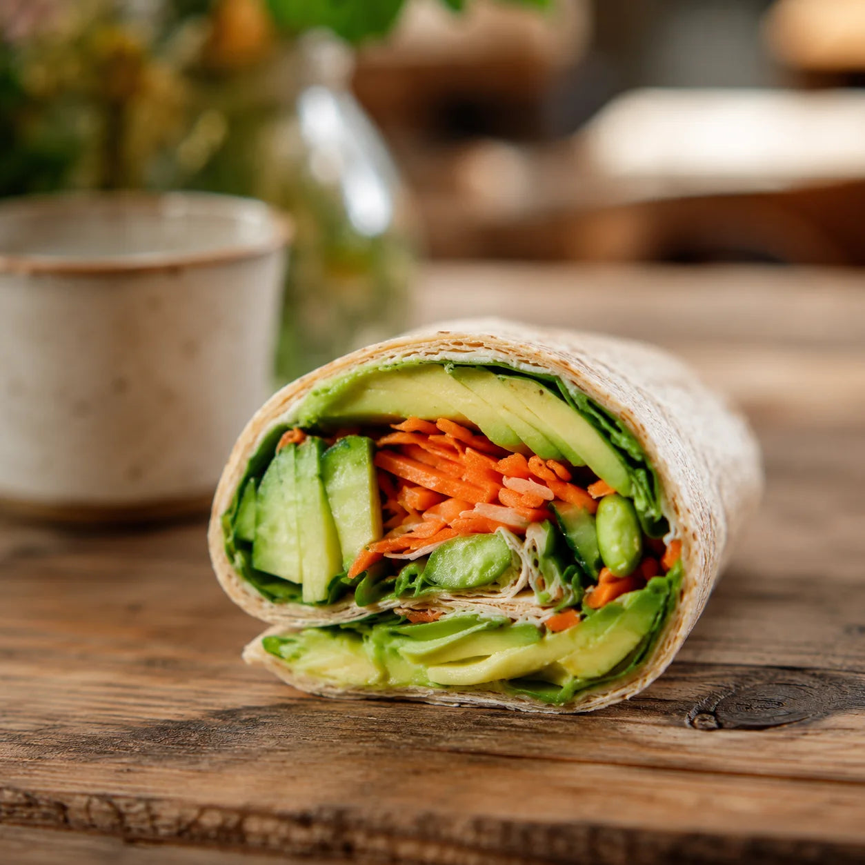 Vegetarian grilled wrap
